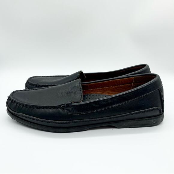 Johnston & Murphy Locklin Venetian Loafer Shoe Black Size 11 Office Dress Preppy - Picture 6 of 10